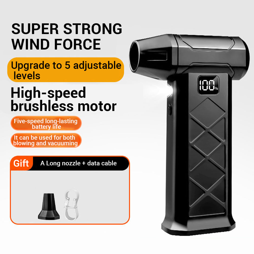Souffleur d’Air Puissant 800000RPM – Turbo Jet Brushless Haute Vitesse, Rechargeable Type-C, Nettoyeur d’Air Extérieur et PC, Air Duster Professionnel