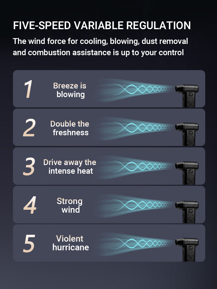 Souffleur d’Air Puissant 800000RPM – Turbo Jet Brushless Haute Vitesse, Rechargeable Type-C, Nettoyeur d’Air Extérieur et PC, Air Duster Professionnel