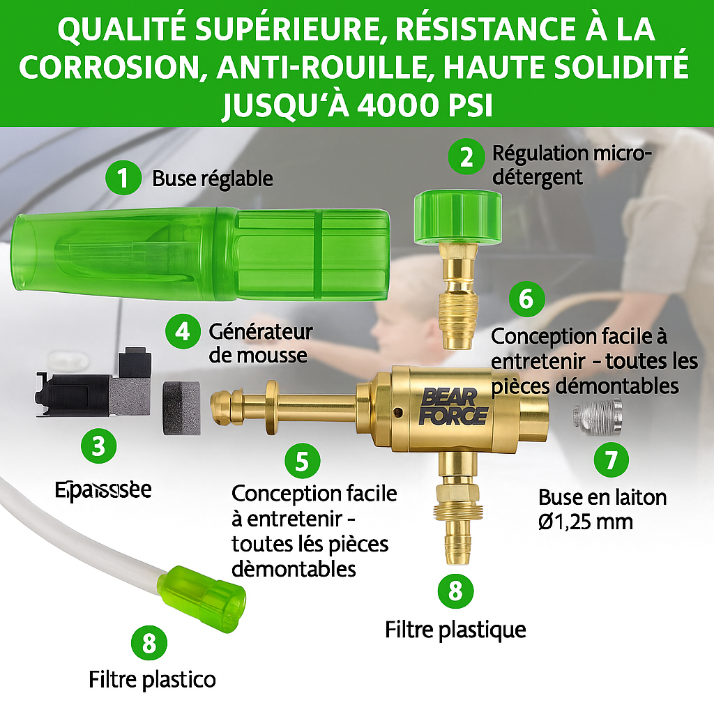 Pulvérisateur à Mousse 1L BEAR FORCE – Detailing Auto Maniac Auto Style