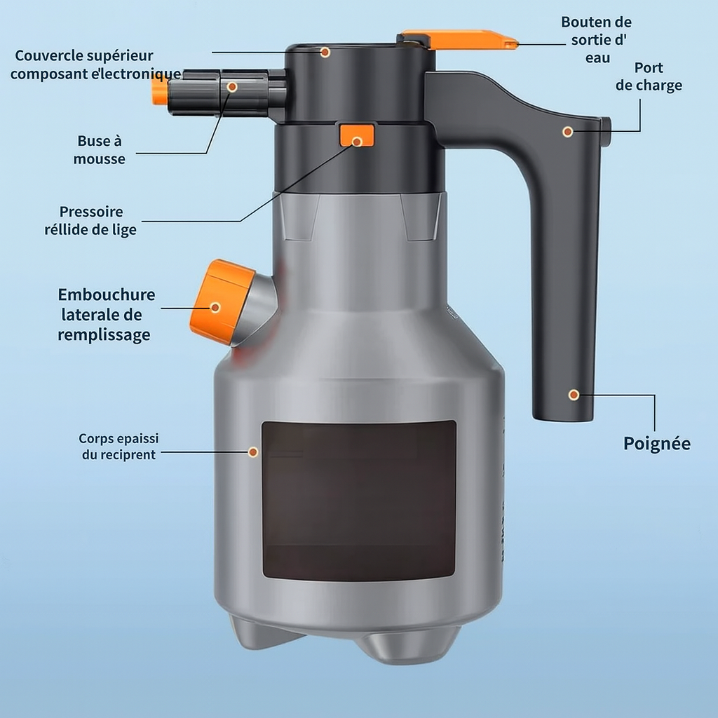 Pulvérisateur Électrique à Mousse 2L – Detailing Auto Maniac Auto Style