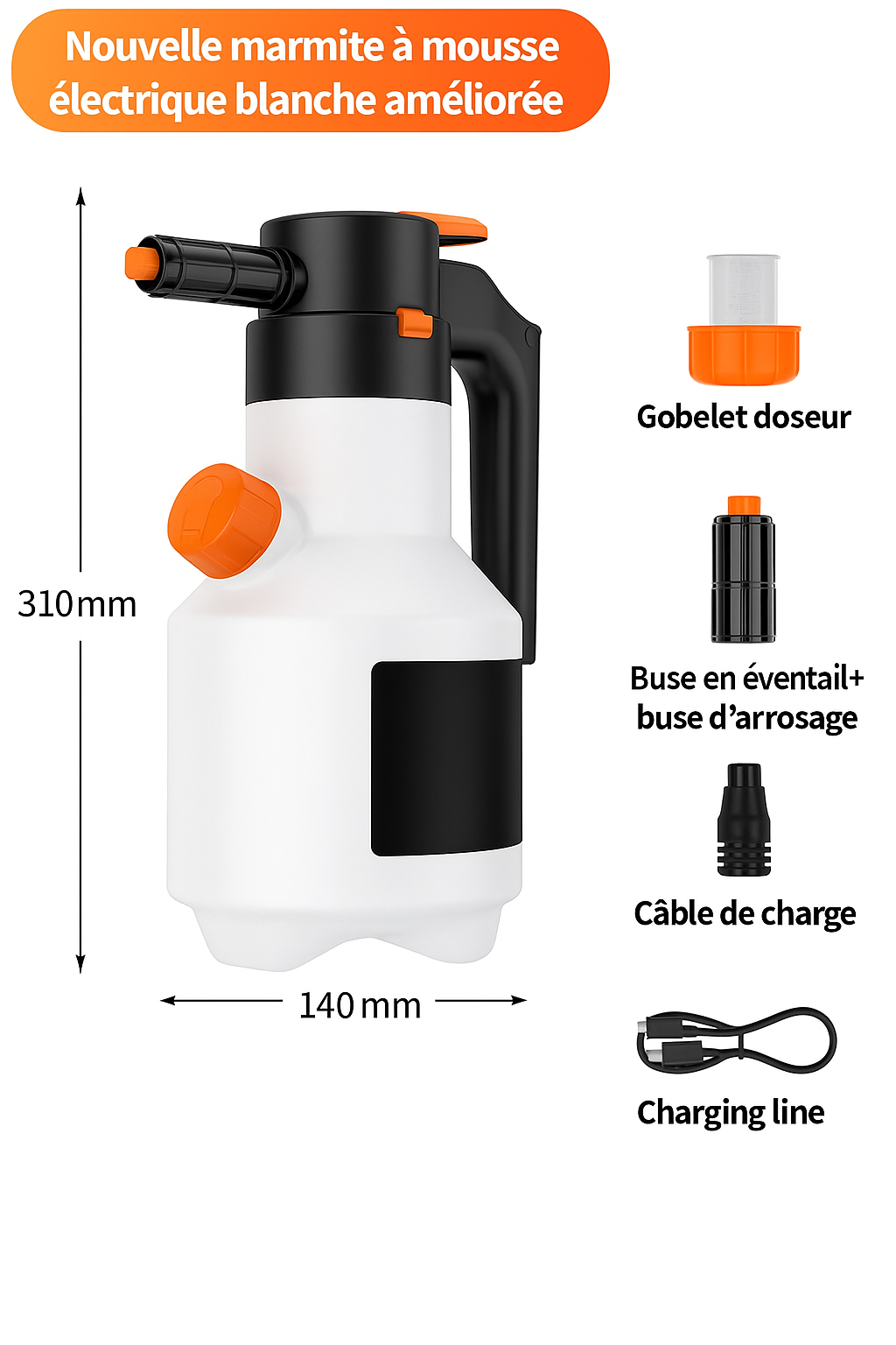 Pulvérisateur Électrique à Mousse 2L – Detailing Auto Maniac Auto Style