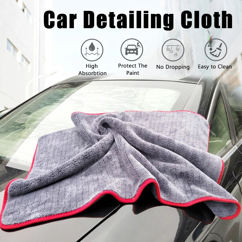 Microfibre Detailing Auto 1200GSM – Serviette Épaisse 60x90CM Ultra Absorbante pour Lavage, Séchage et Polissage Voiture Professionnel