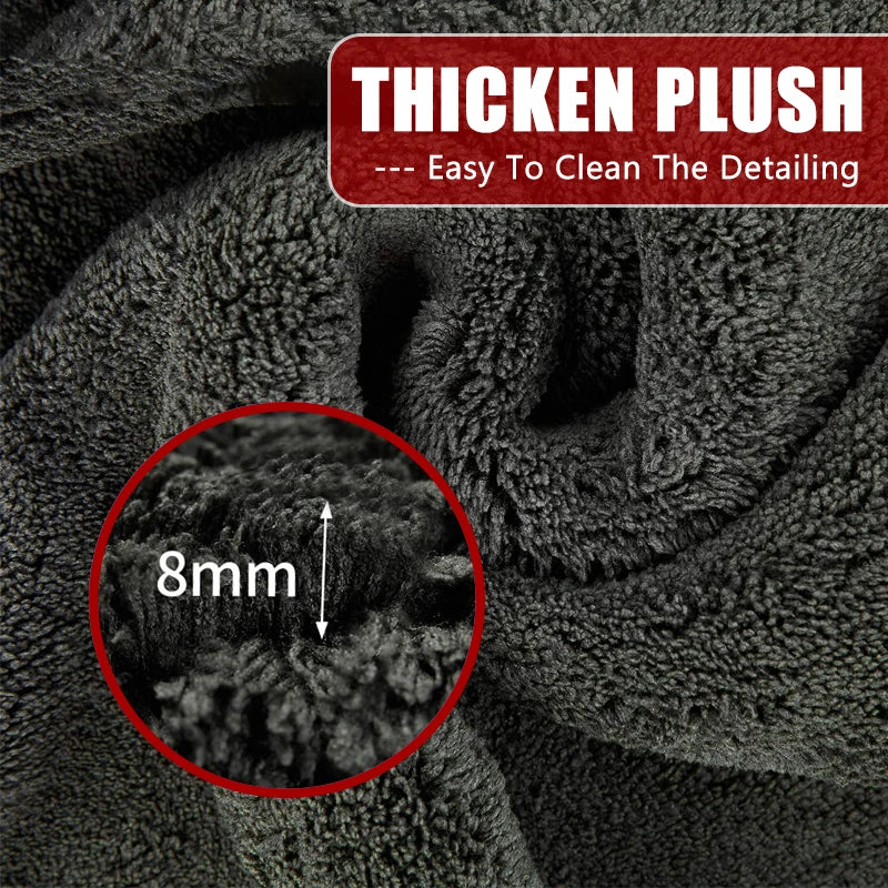 Microfibre Detailing Auto 1200GSM – Serviette Épaisse 60x90CM Ultra Absorbante pour Lavage, Séchage et Polissage Voiture Professionnel