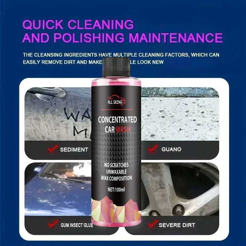 Ultimate Car Wash Foam - Super Concentrated Formula, Car Decontamination, Beauty Polishing Coating, High Concentration Water Wax