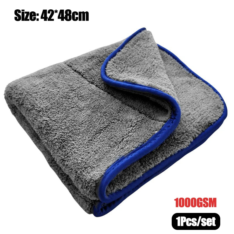 Microfibre Detailing Auto 1200GSM – Serviette Épaisse 60x90CM Ultra Absorbante pour Lavage, Séchage et Polissage Voiture Professionnel