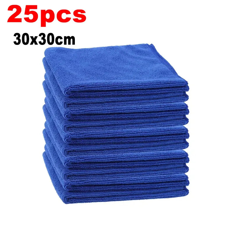 Microfibre Detailing Auto Professionnelle 30x30CM – Lot 25 à 100PCS Serviettes Ultra Douces Séchage Rapide pour Lavage et Entretien Voiture
