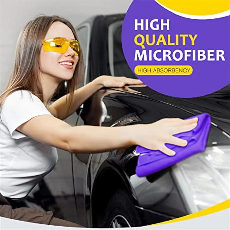 Microfibre Detailing Auto 300GSM – Serviette Ultra Absorbante pour Lavage, Séchage et Polissage Voiture (1 à 10PCS Réutilisables)