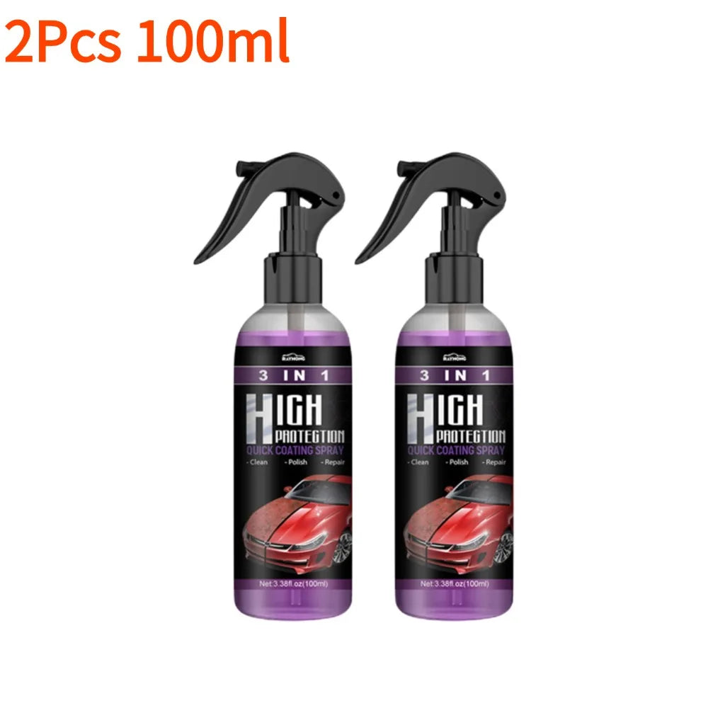 Spray Céramique Voiture 3 en 1 – Nettoyage, Protection Nano & Brillance Haute Définition | Detailing Auto