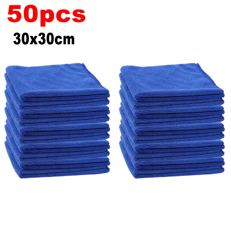 Microfibre Detailing Auto Professionnelle 30x30CM – Lot 25 à 100PCS Serviettes Ultra Douces Séchage Rapide pour Lavage et Entretien Voiture