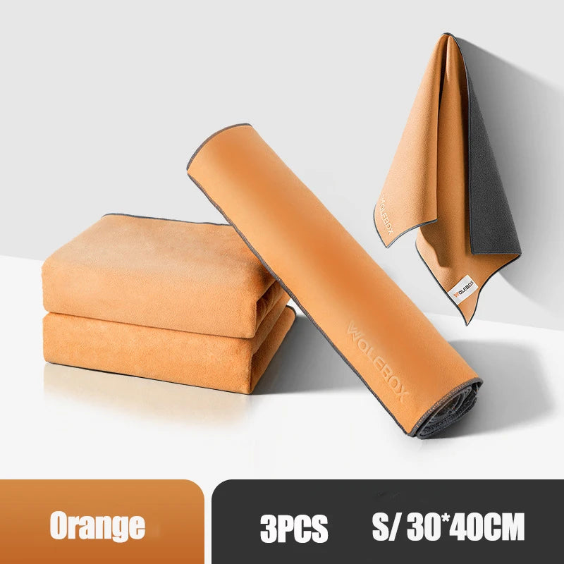 Chiffons Microfibre - ORANGE/BLEU - Différentes tailles