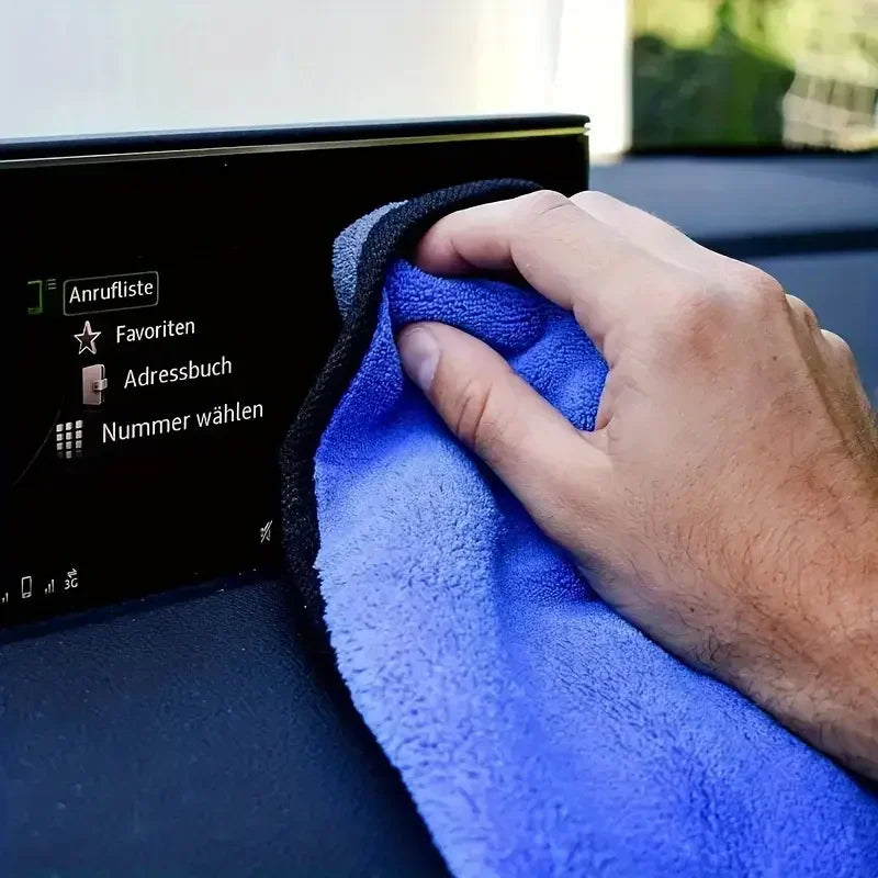 Microfibre Detailing Auto 500GSM – Serviette Lavage et Séchage Rapide 1-4PCS Ultra Douce Double Couche pour Voiture, Vitres et Maison