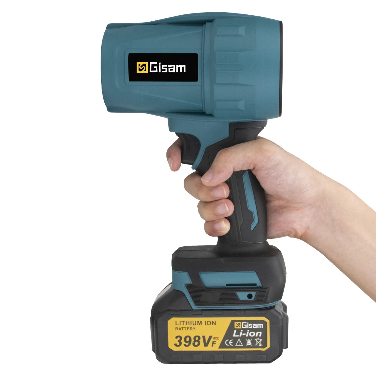 Souffleur d’Air Puissant Gisam 200m/s – Turbo Jet Brushless 1500W Sans Fil, Électrique et Portable, Compatible Batterie Makita 18V, Outil Haute Performance