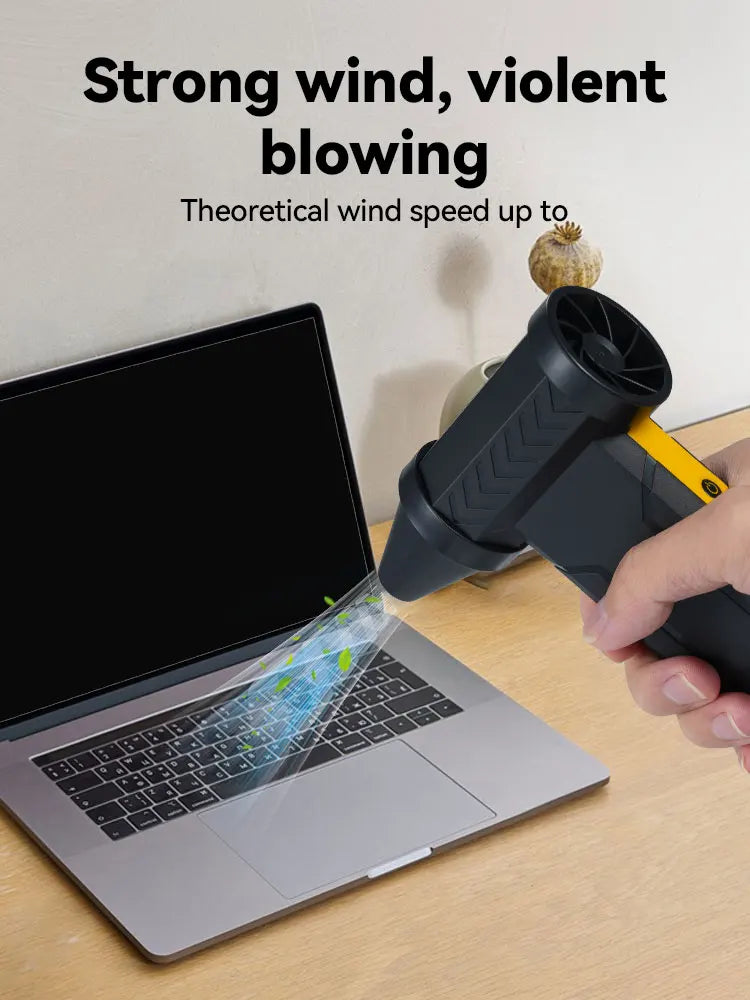 Souffleur d’Air Puissant 160000RPM – Turbo Jet Brushless Haute Vitesse 10000mAh USB Rechargeable pour Voiture, PC, Atelier et Maison
