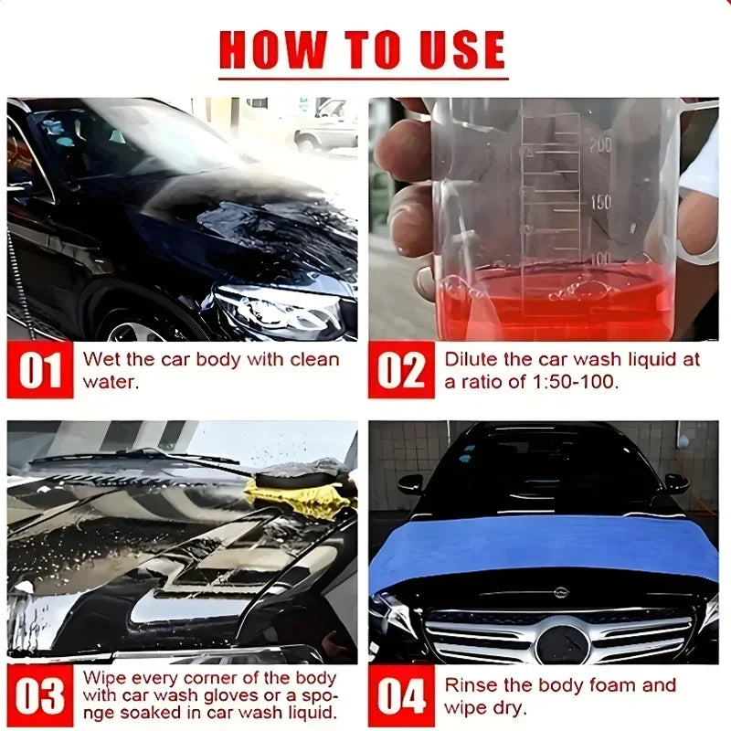 Ultimate Car Wash Foam - Super Concentrated Formula, Car Decontamination, Beauty Polishing Coating, High Concentration Water Wax
