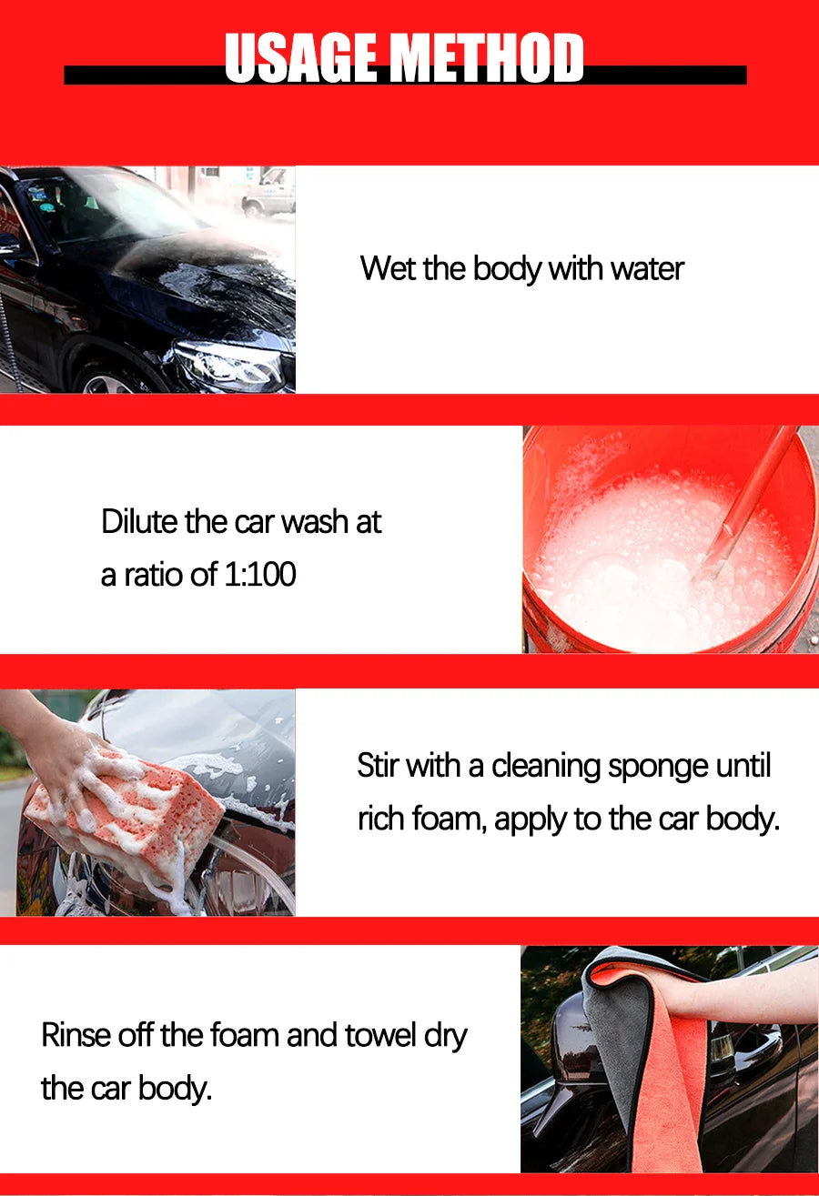 Snow Foam Dense Car Wash Liquid,Foaming Extreme Car Clean,Wax Foaming Car Wash Soap For Car,Trucks,Moto(Works with Foam Cannons)