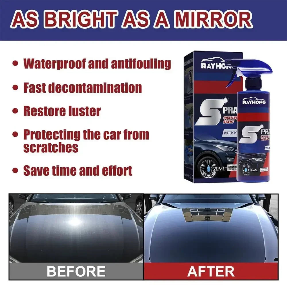 3 in 1 3-1PCS Car Nano Ceramic Coating Quick Film Spray 120ml Scratch Nano Repair Spray car shampoo , car wash, Wax Polish