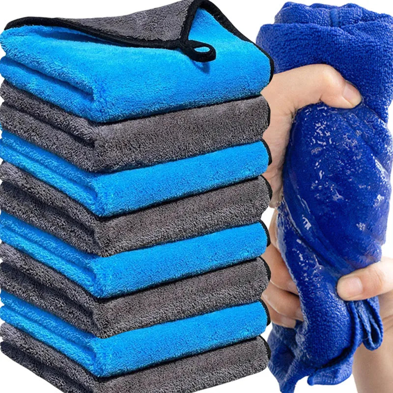 Microfibre Detailing Auto 500GSM – Serviette Ultra Douce Double Couche pour Lavage, Séchage et Polissage Voiture (1/5PCS)
