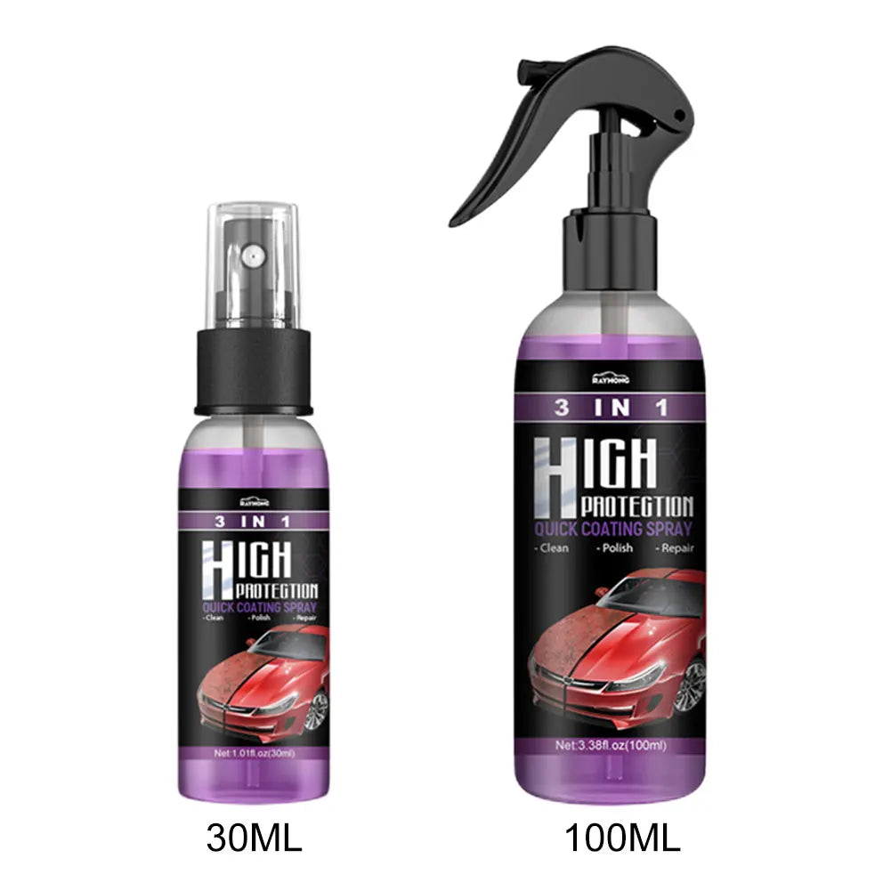 Spray Céramique Voiture 3 en 1 – Nettoyage, Protection Nano & Brillance Haute Définition | Detailing Auto