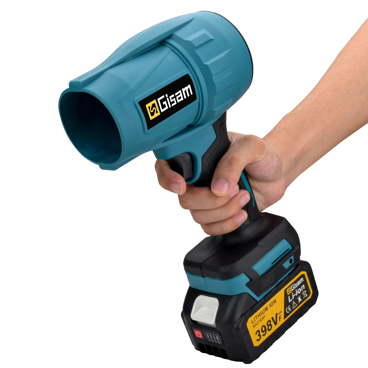 Souffleur d’Air Puissant Gisam 200m/s – Turbo Jet Brushless 1500W Sans Fil, Électrique et Portable, Compatible Batterie Makita 18V, Outil Haute Performance
