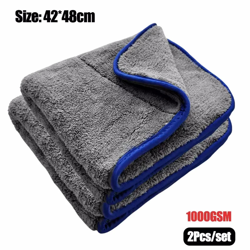 Microfibre Detailing Auto 1200GSM – Serviette Épaisse 60x90CM Ultra Absorbante pour Lavage, Séchage et Polissage Voiture Professionnel