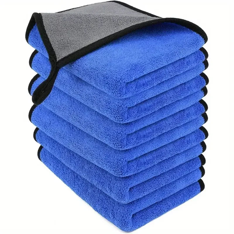 Microfibre Detailing Auto 500GSM – Serviette Lavage et Séchage Rapide 1-4PCS Ultra Douce Double Couche pour Voiture, Vitres et Maison