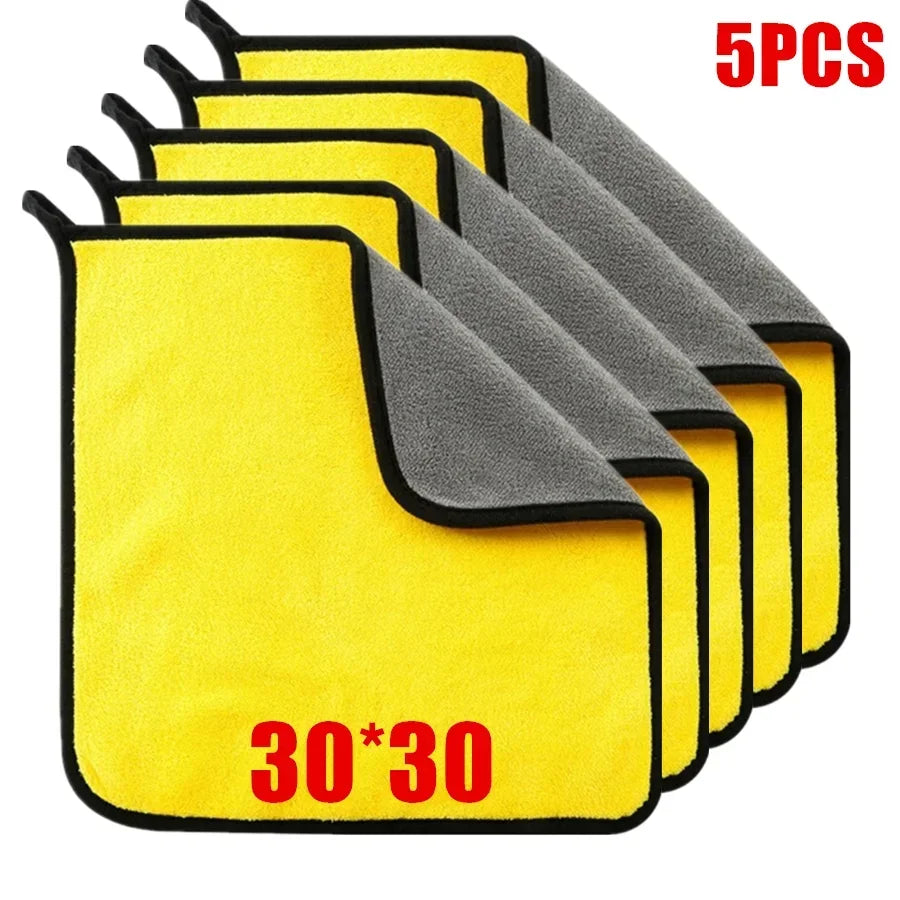 Microfibre de Nettoyage Auto Professionnelle – Serviette Car Wash & Detailing Haute Absorption (1/2/6 Pack)