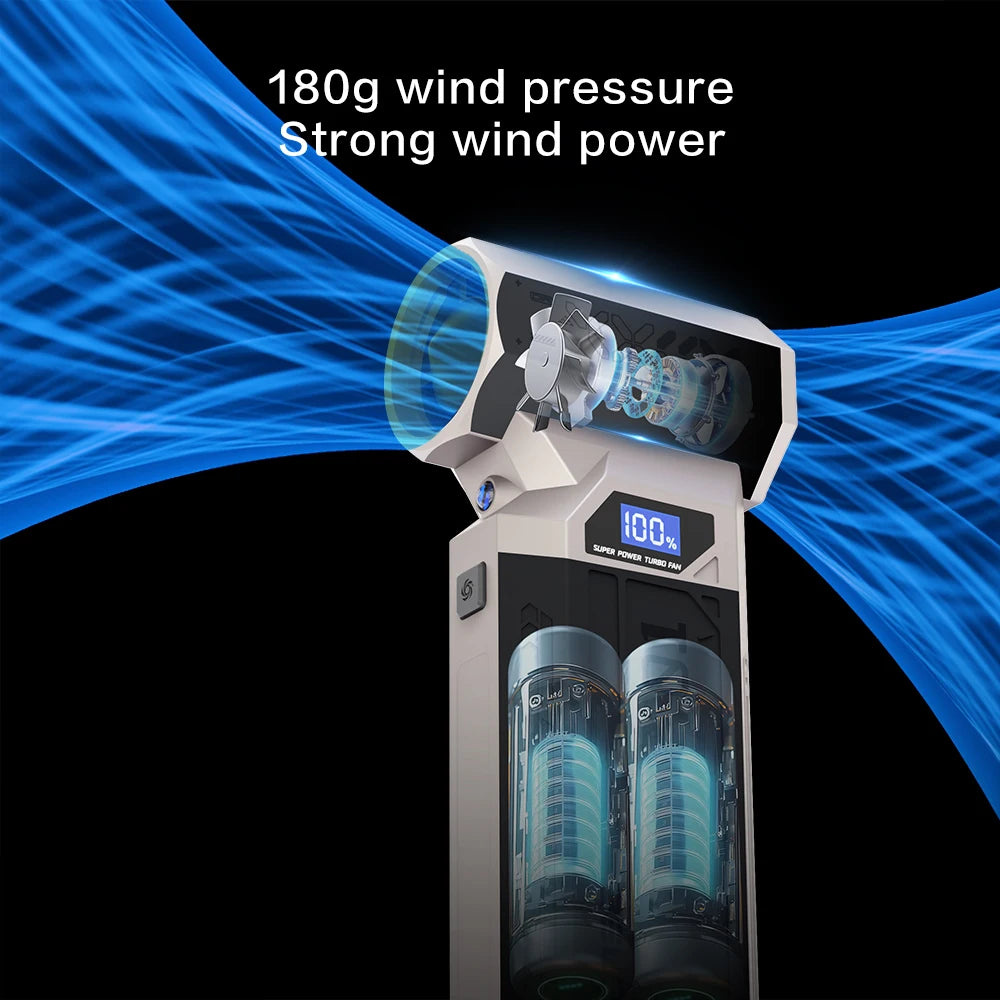 Souffleur d’Air Puissant 990000RPM – Turbo Jet Brushless Haute Vitesse à Vitesse Variable, Nettoyeur de Poussière et Air Duster Portable Professionnel