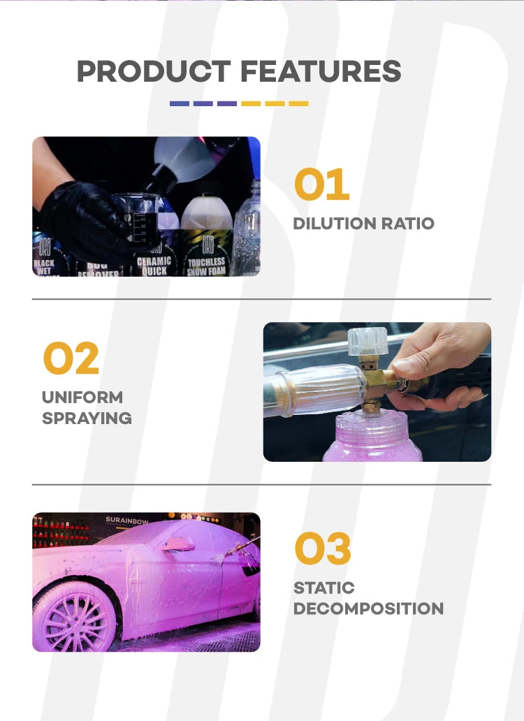 Pink Foaming Extreme Bodywash & Wax Foaming Car Wash Soap, (Works with Foam Cannons/Guns or Bucket Washes) For Cars, Trucks,
