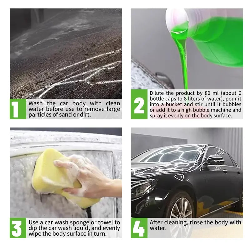 100 ML High Foaming Car Wash Shampoo Liquid Deep Cleaning Water Wax Varnish Nourishing Protection for Car Accessories Detailing