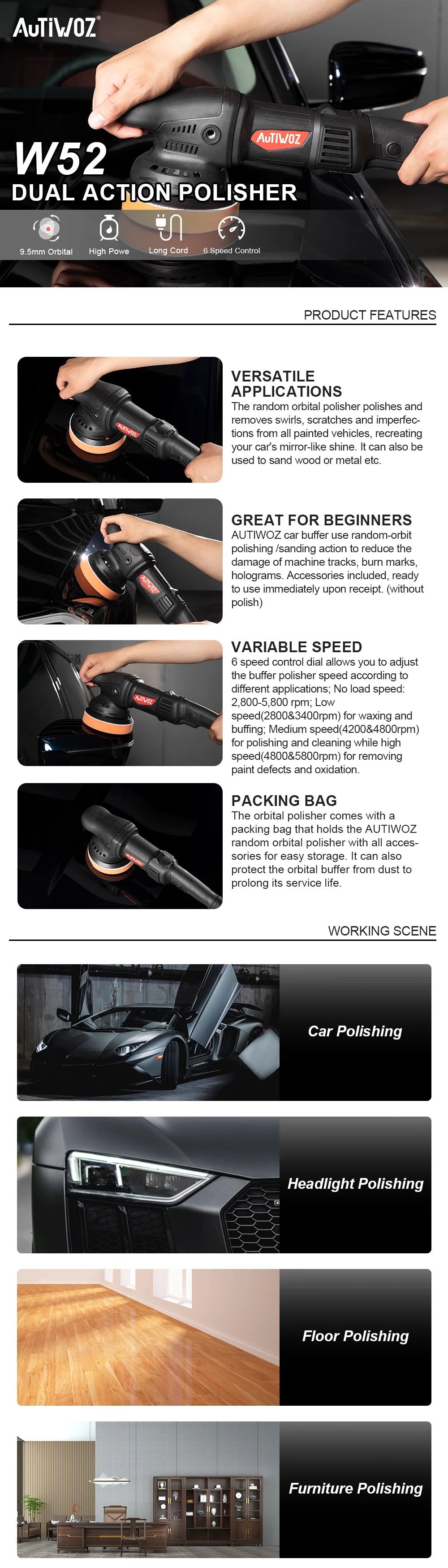 Polisseuse Voiture NOIR