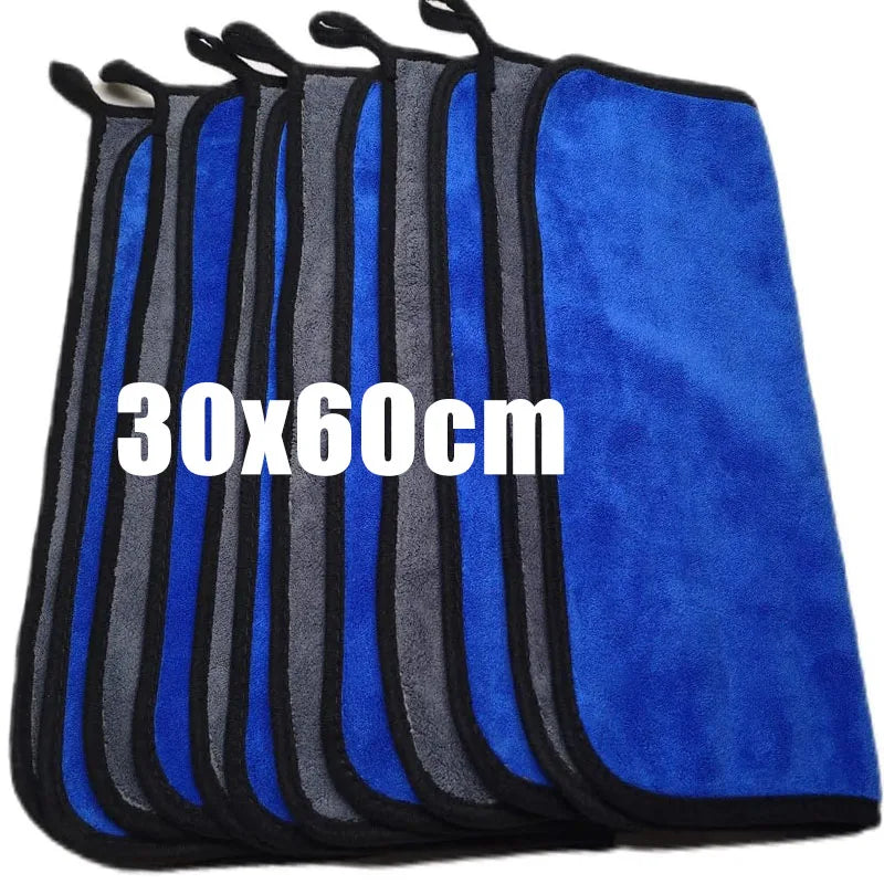 Microfibre Detailing Auto 500GSM – Serviette Ultra Douce Double Couche pour Lavage, Séchage et Polissage Voiture (1/5PCS)