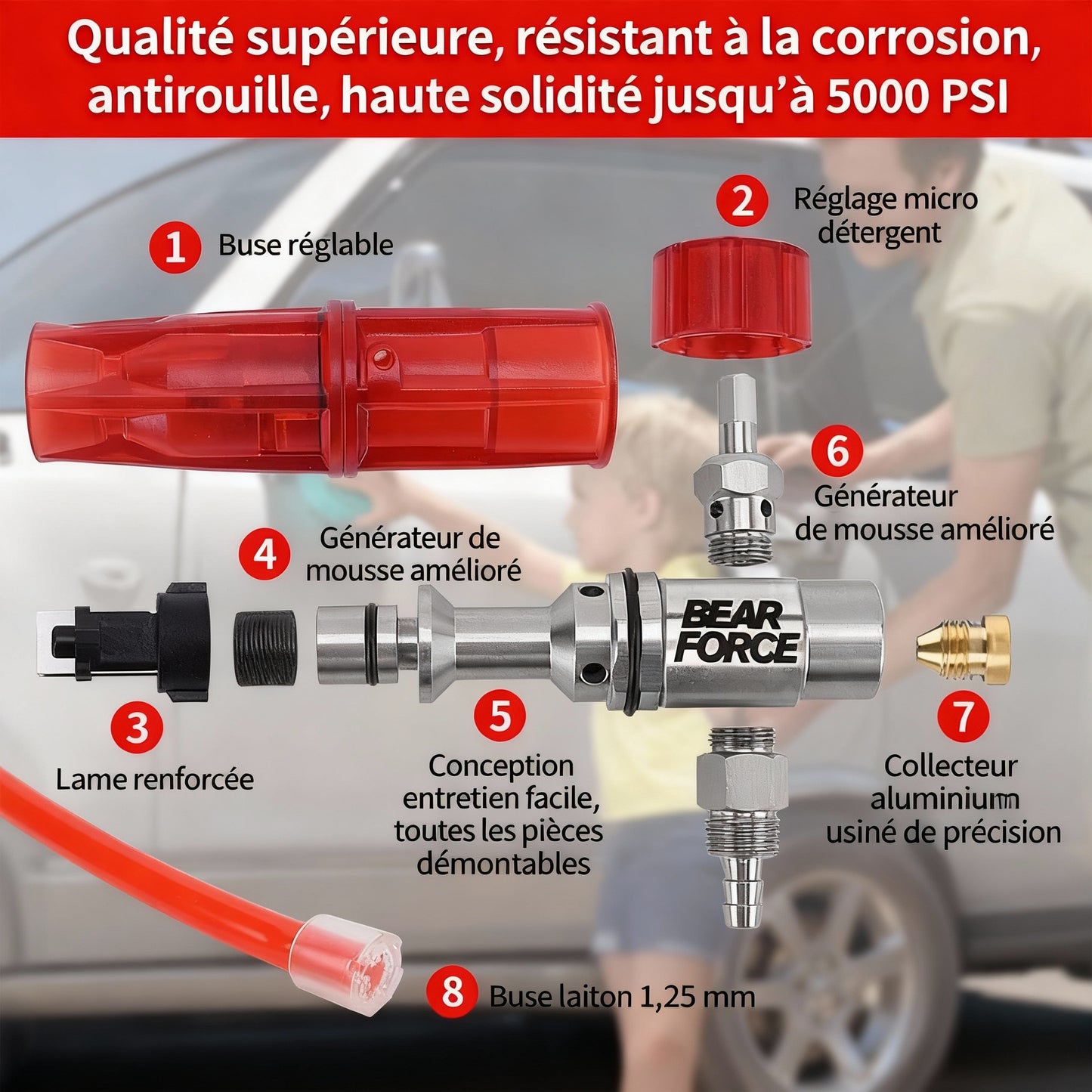 Canon à Mousse BEAR FORCE 1L – Detailing Auto Maniac Auto Style
