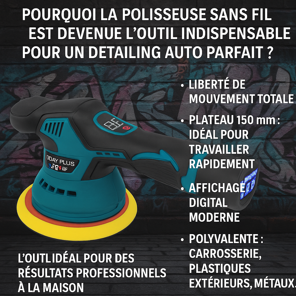 Pourquoi la polisseuse sans fil est devenue l’outil indispensable pour un detailing auto parfait ?