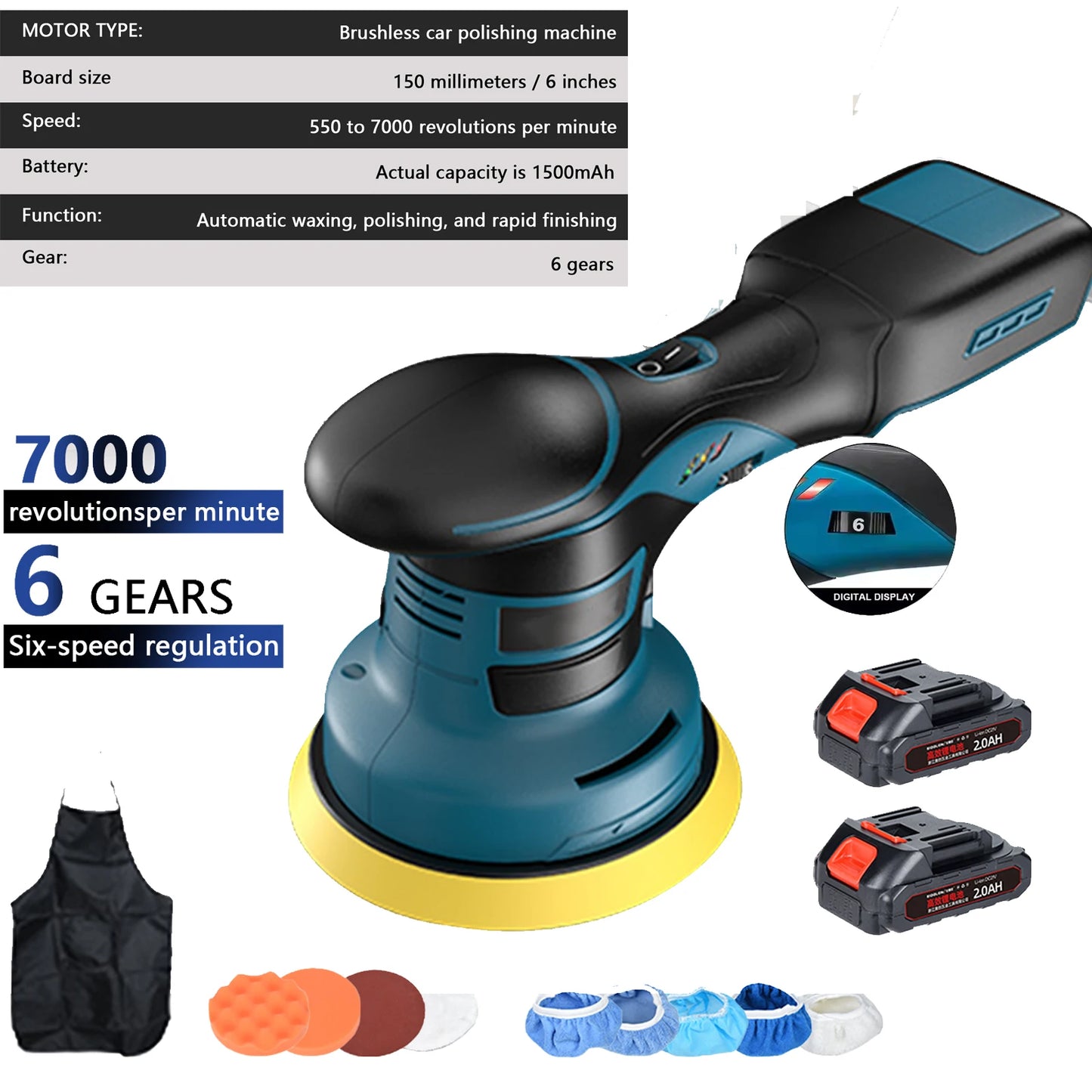 Polisseuse voiture TURQUOISE