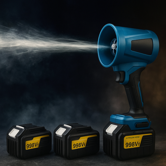 Souffleur d’Air Puissant Gisam 300000RPM – Turbo Jet Brushless 400m/s, Électrique et Portable, Compatible Batterie Makita 18V, Idéal Voiture, Atelier et Jardin