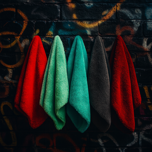 Chiffon Microfibre Detailing Auto - BLEU/VIOLET/GRIS/ROUGE/VERT