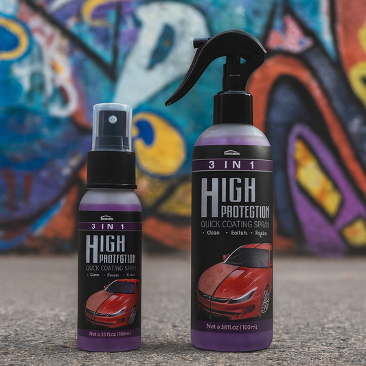 Spray Céramique Voiture 3 en 1 – Nettoyage, Protection Nano & Brillance Haute Définition | Detailing Auto