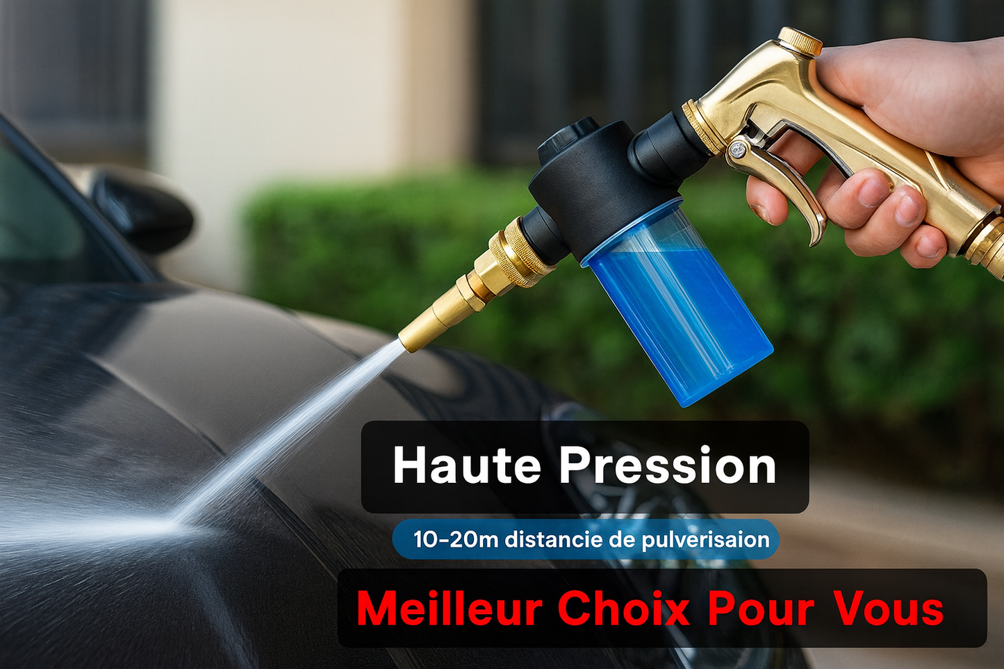 Pistolet Haute Pression avec Réservoir Mousse – Detailing Auto Pro