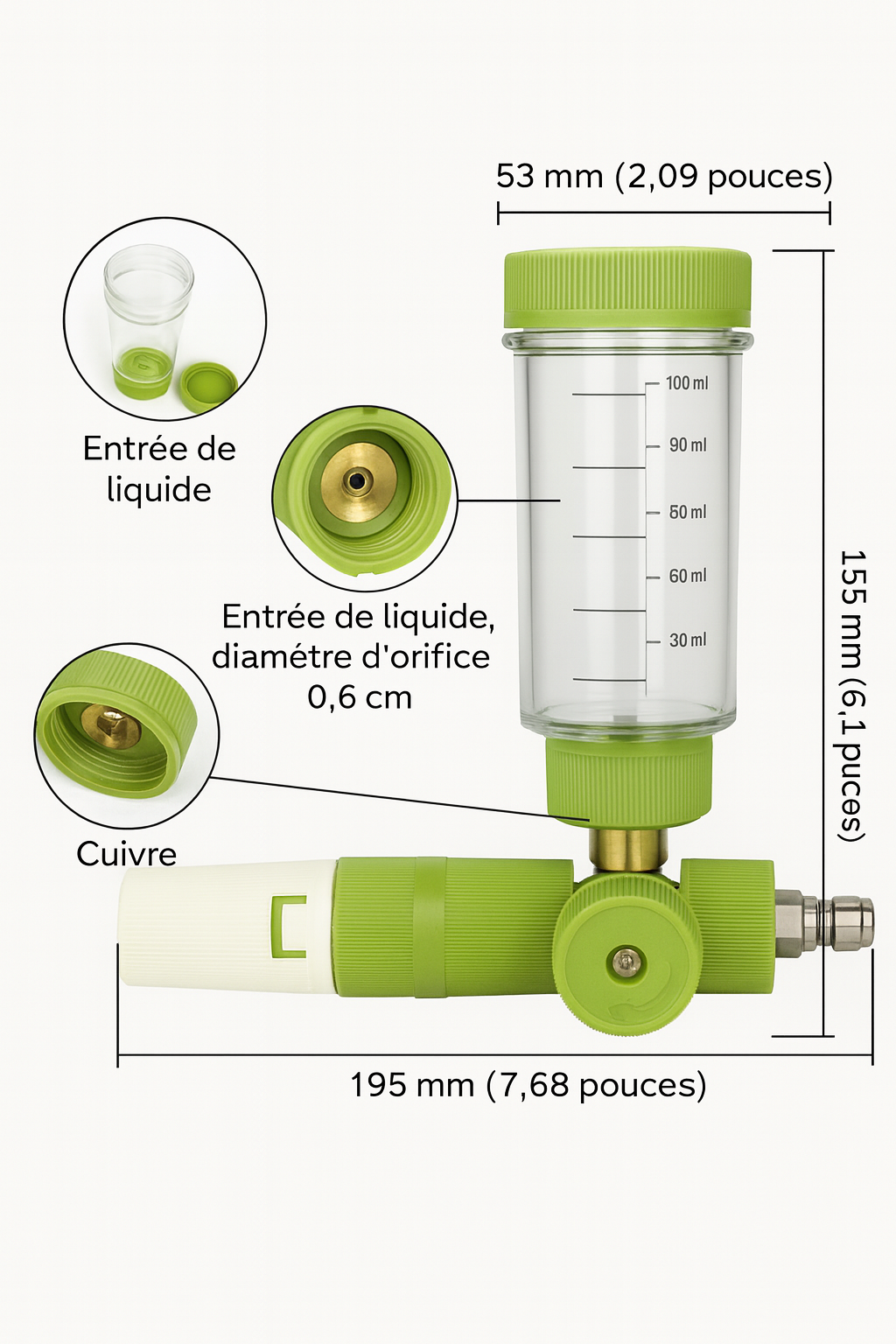 Pistolet à Mousse Haute Pression 100ml – Detailing Auto Maniac Auto Pro