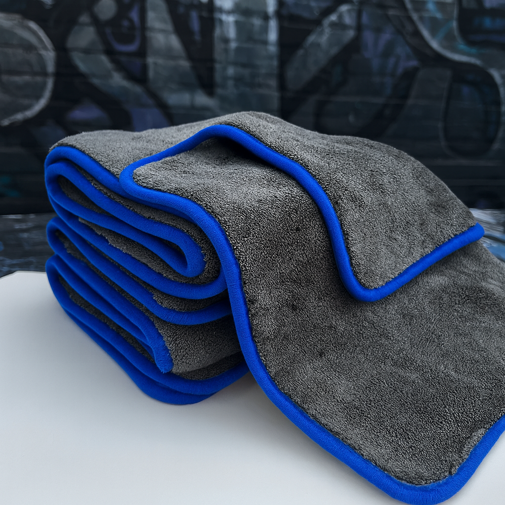 Chiffon Microfibre Détailing Auto - BLEU/NOIR - Différentes tailles