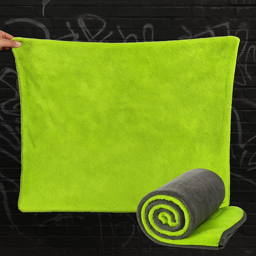 Chiffon Microfibre Detailing Auto - VERT/GRIS - Différentes tailles