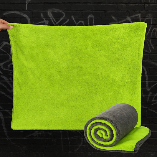 Chiffon Microfibre Detailing Auto - VERT/GRIS - Différentes tailles