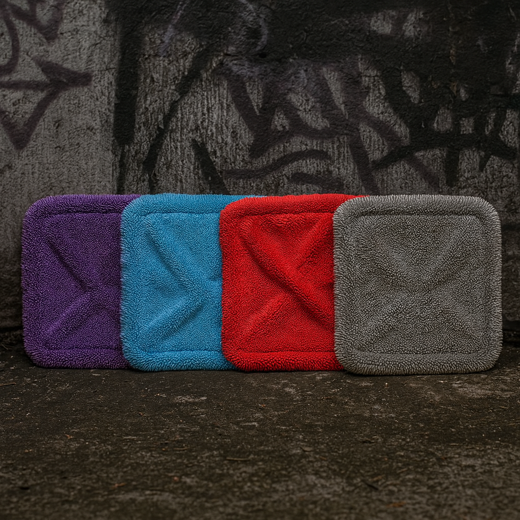 Chiffon Microfibre Detailing Auto - VIOLET/ROUGE/GRIS/BLEU - 25X25CM