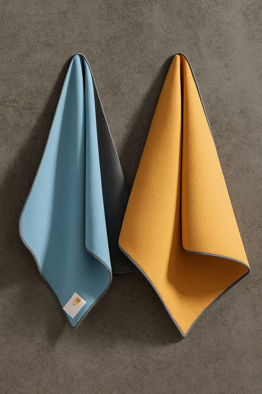 Chiffons Microfibre - ORANGE/BLEU - Différentes tailles