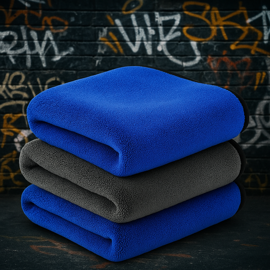 Microfibre Detailing Auto - BLEU/GRIS - Différentes tailles