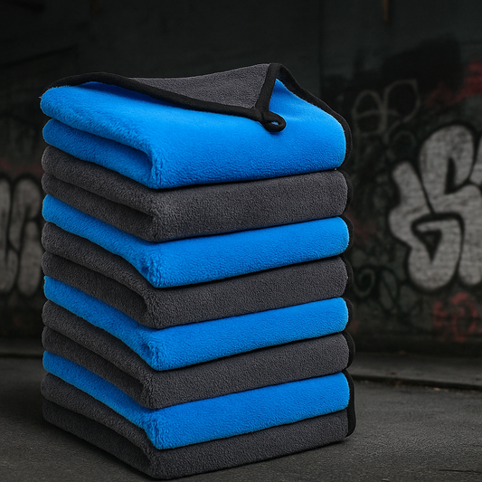 Microfibre Detailing Auto - Ultra Douce - BLEU/GRIS - Différentes tailles