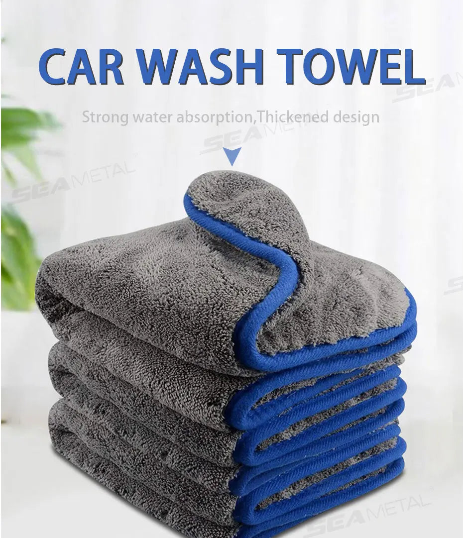 Chiffon Microfibre Détailing Auto - BLEU/NOIR - Différentes tailles