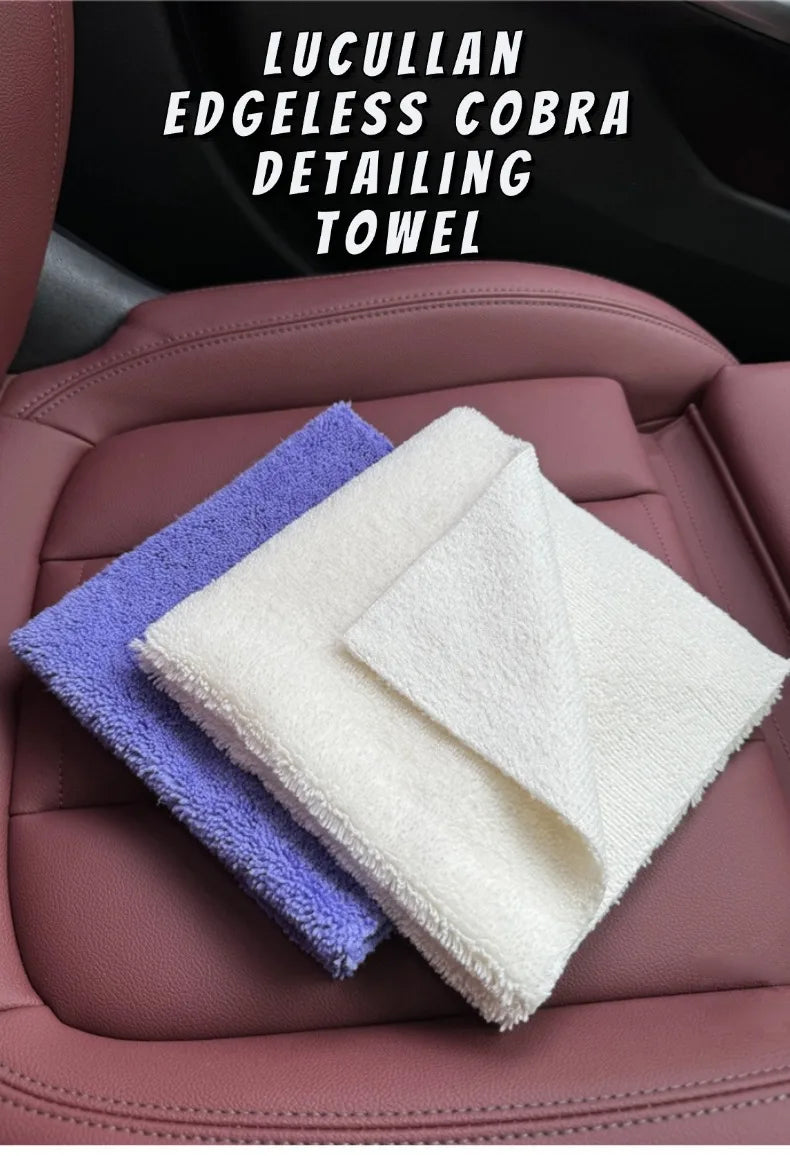 Chiffon Microfibre Detailing Auto - BLANC/VIOLET - Différentes tailles