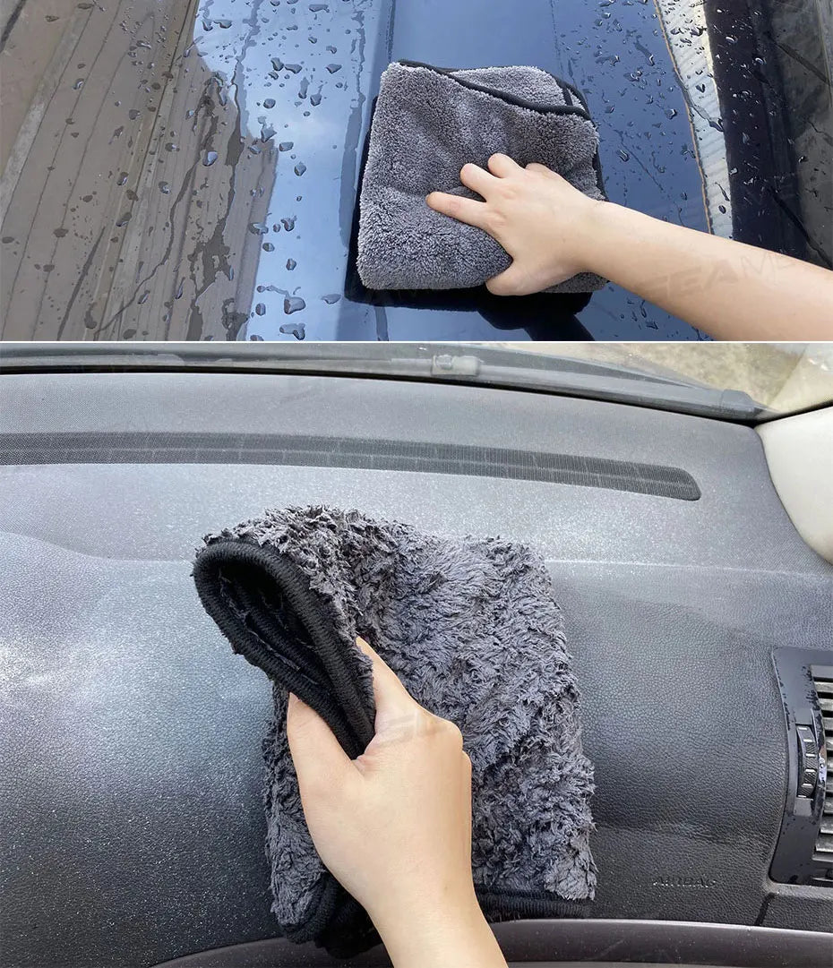 Chiffon Microfibre Détailing Auto - BLEU/NOIR - Différentes tailles