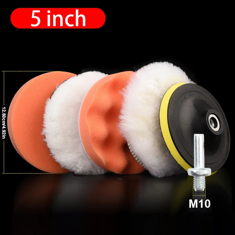 Kit de Disques Polisseuse Voiture 6 Pièces